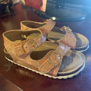 Rose gold cat and jack sandals